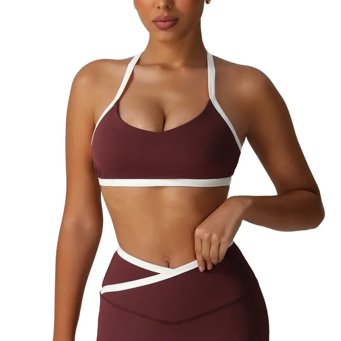 SPARK New Cross-border Contrast Color Thin Strap Bra YG2536