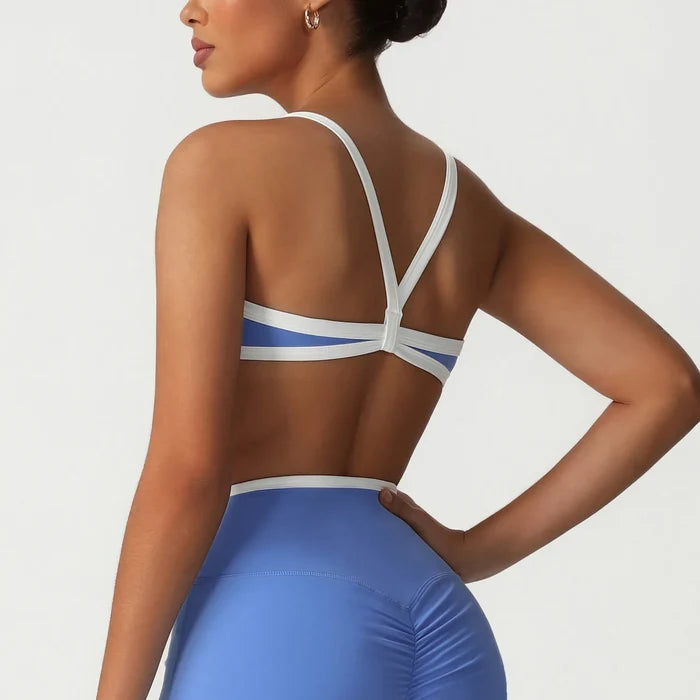 SPARK New Cross-border Contrast Color Thin Strap Bra YG2536
