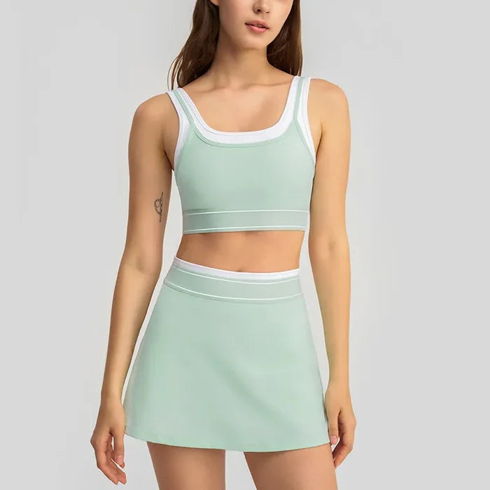 SPARK New Fake Two-Piece Tennis Skirt Yoga Suit QY6531
