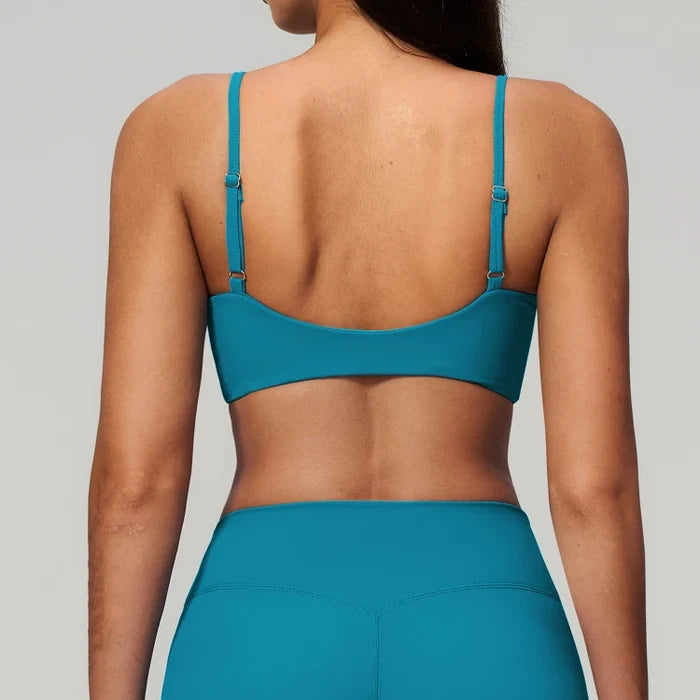 SPARK New Women's V-neck Brushed Yoga Bra ZC9616