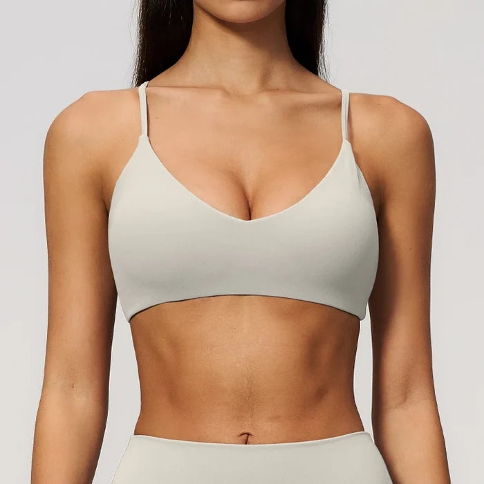 SPARK New Women's V-neck Brushed Yoga Bra ZC9616