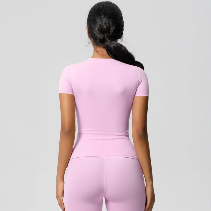 SPARK Normal Slim Yoga Short Sleeve Top LR7103