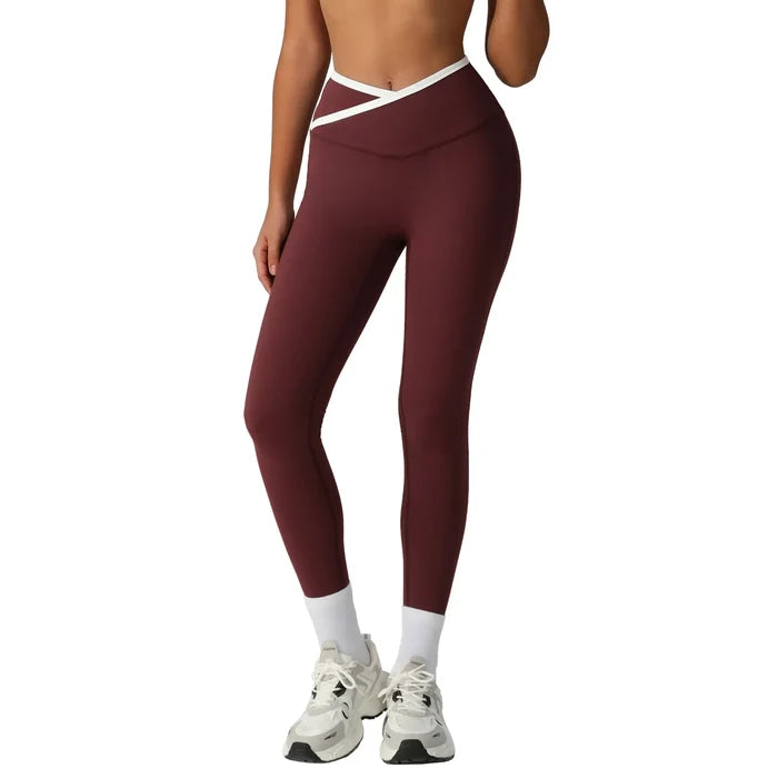 SPARK Nude Tight Cross High Waist Yoga Pants YG2536