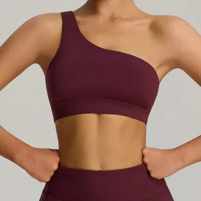 SPARK One-shoulder Shockproof Yoga Bra For Women FYD233