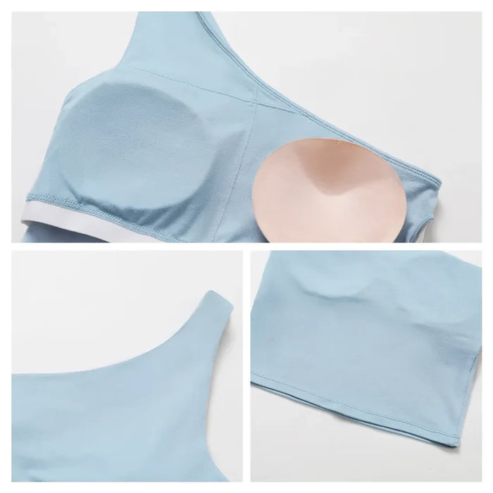 SPARK One-shoulder Twisted Yoga Tank Top ZC9152
