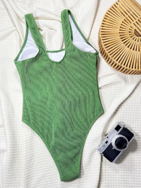SPARK Pistachio Green One Piece Swimsuits-back
