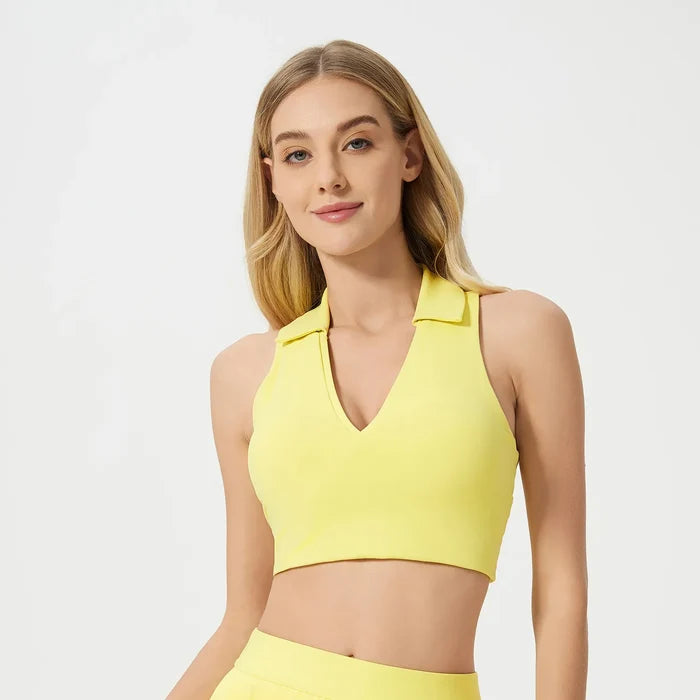 SPARK Polo V Neck Active Tank Top DQ25009