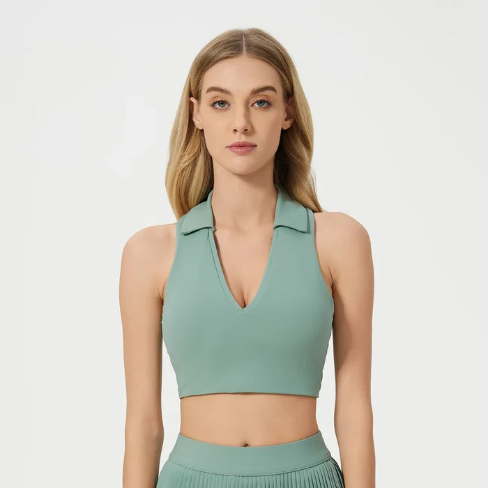 SPARK Polo V Neck Active Tank Top DQ25009