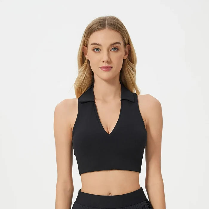 SPARK Polo V Neck Active Tank Top DQ25009