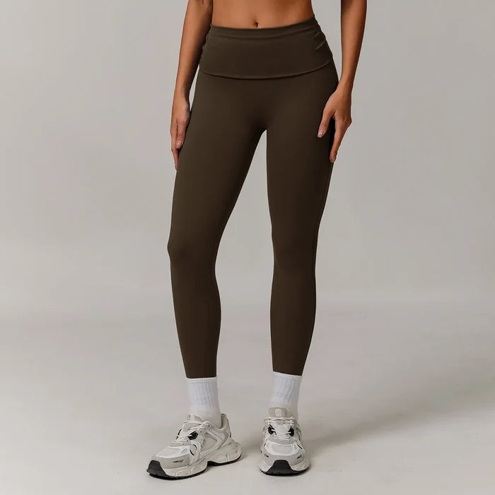 SPARK Recycled Folded Waist Yoga Leggings ZC8998