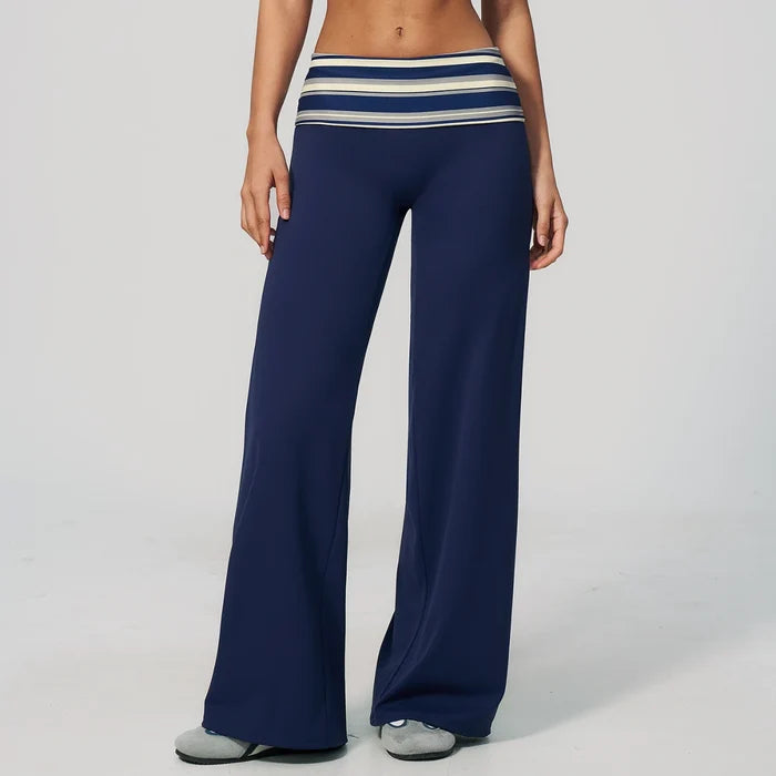 SPARK Retro Polka Dot Fold-Over Yoga Pants ZC4549