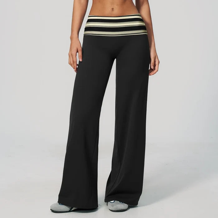 SPARK Retro Polka Dot Fold-Over Yoga Pants ZC4549