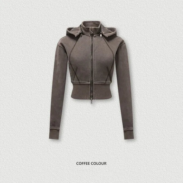 SPARK Retro Removable Hooded Jacket for Women TH25301