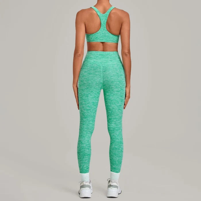 SPARK Ruched Sports Bra & High-Waisted Workout Set TF9291
