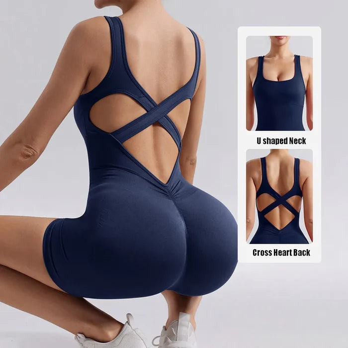 SPARK Seamless Criss-cross Back Jumpsuit HY287