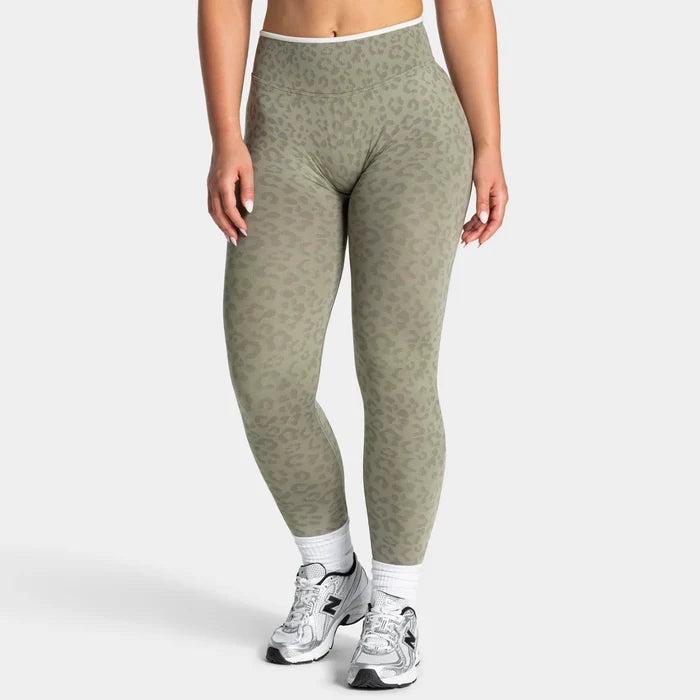 SPARK Seamless Leopard-print Yoga Fitness Leggings RXW3006-2