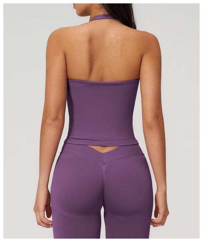 SPARK Seamless New Halter-Neck Yoga Tank Top ZC7790