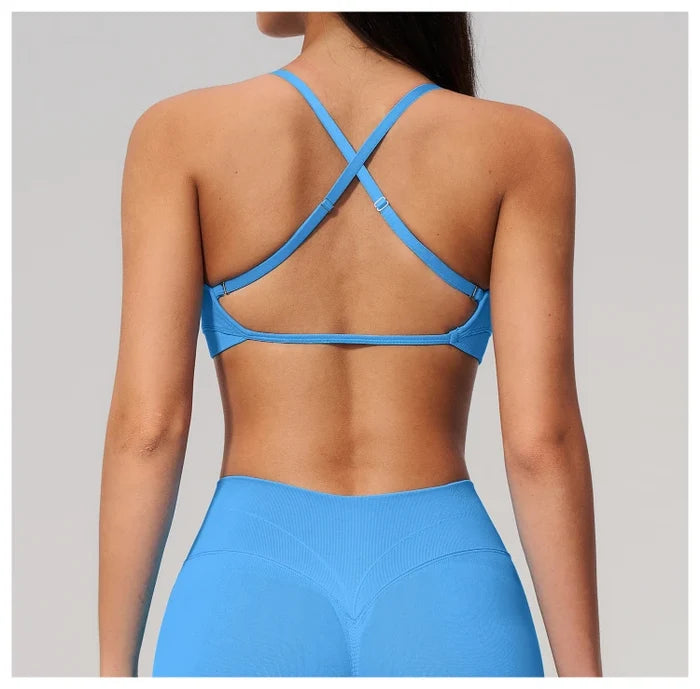 SPARK Seamless Ribbed 3-Way Convertible Yoga Sports Bra ZC3597