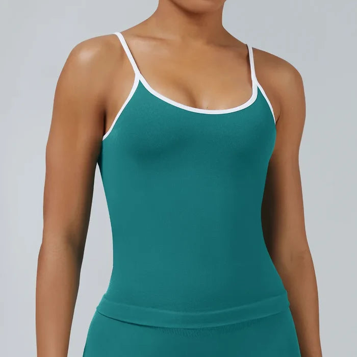 SPARK Seamless Tight Color Block Sports Tank Top RXW3006