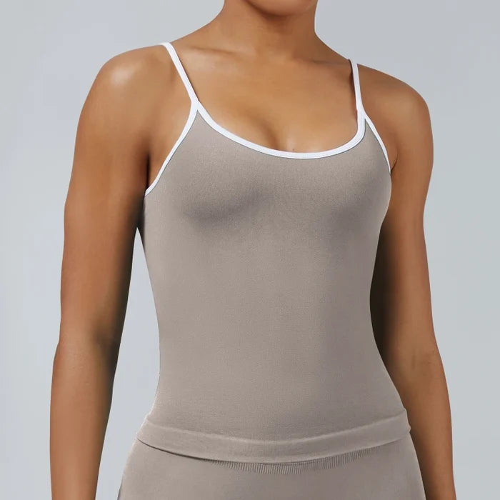 SPARK Seamless Tight Color Block Sports Tank Top RXW3006