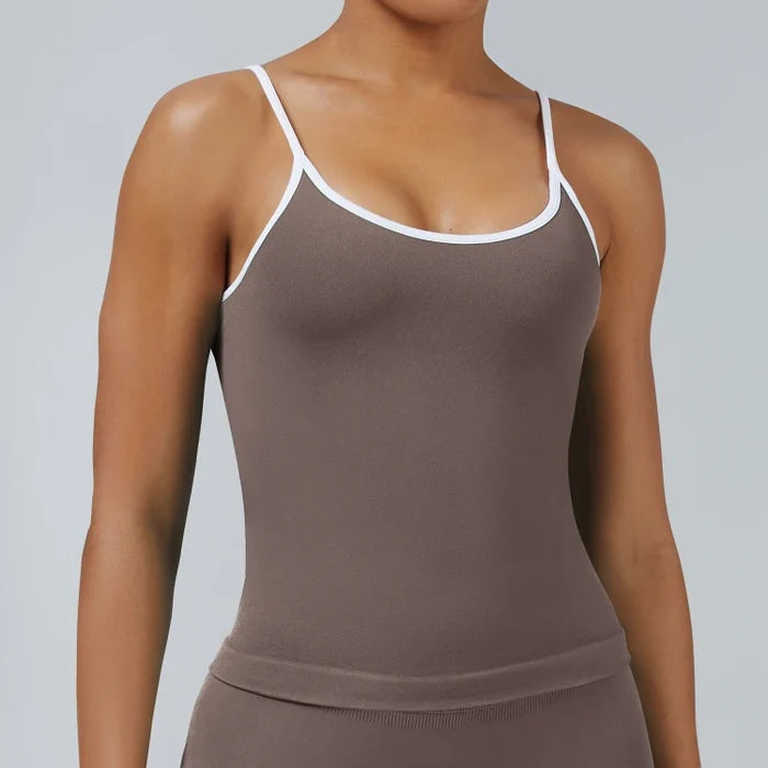 SPARK Seamless Tight Color Block Sports Tank Top RXW3006
