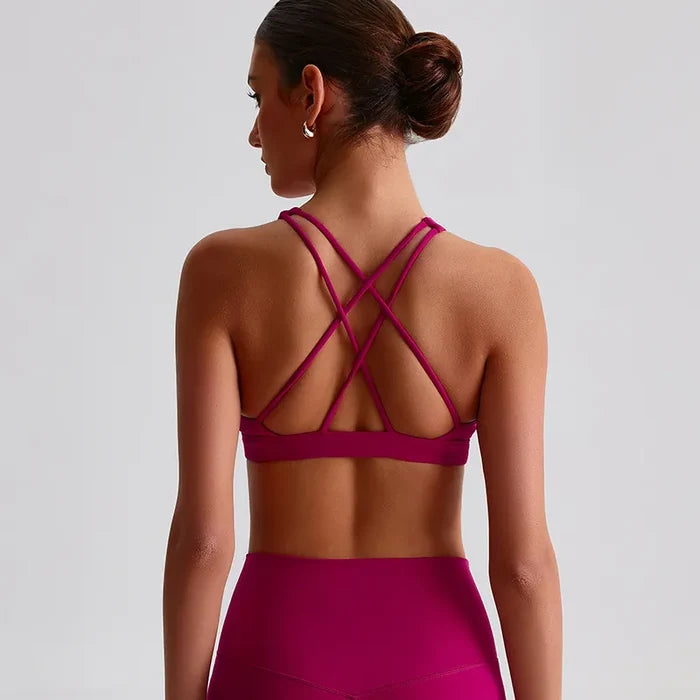 SPARK Sexy Cross Back Workout Yoga Bra LQ2198