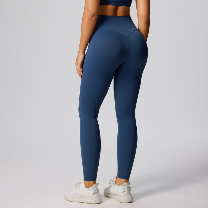 SPARK Sexy Gym Fitness Running Tights for Women in blue  back