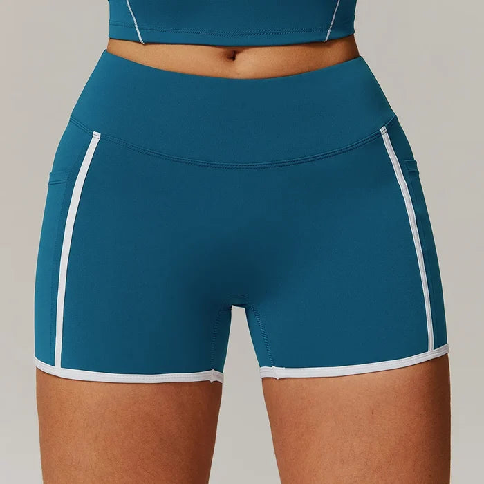 SPARK Sports Booty Shorts with Pocket-Blue
