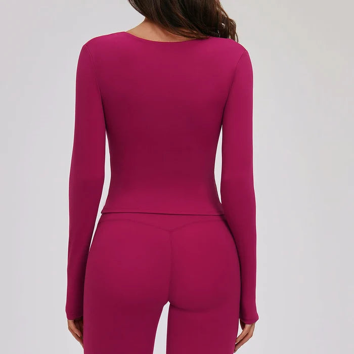 SPARK Spring&Autumn Cross V Neck Yoga Long-Sleeved ZC5529