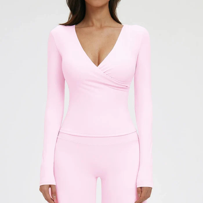 SPARK Spring&Autumn Cross V Neck Yoga Long-Sleeved ZC5529