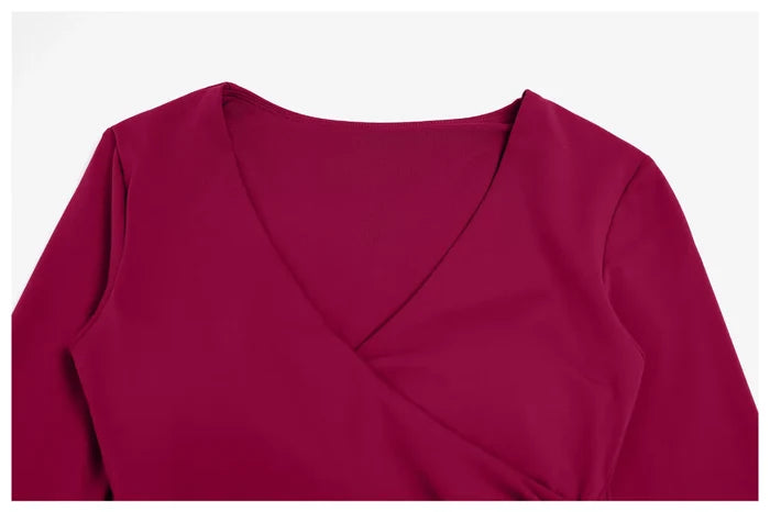 SPARK Spring&Autumn Cross V Neck Yoga Long-Sleeved ZC5529