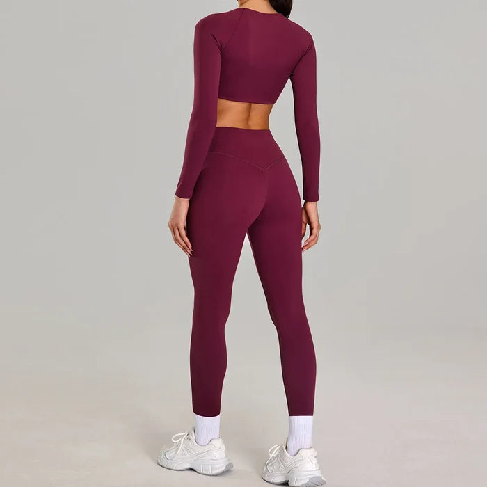 SPARK Twist Deep V Workout Cropped T Shirt Top YJ0223
