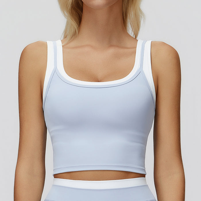 SPARK Two-piece Split Yoga Tank Top For Women ZC3129