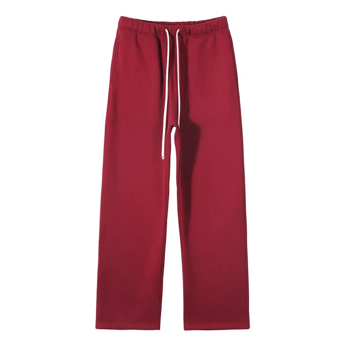 SPARK Unisex Plush Lining Sweatpants-Red
