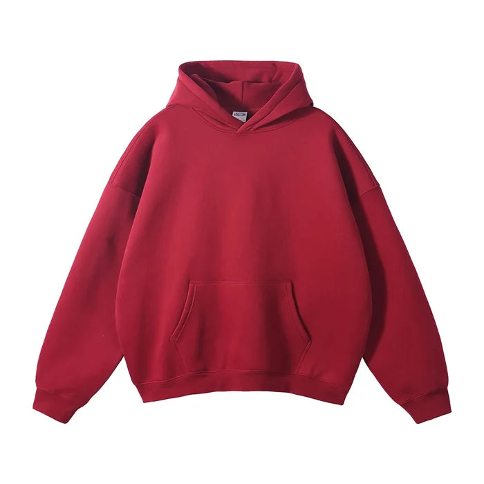 SPARK Unisex Plush Lining Sweatshirts-Red