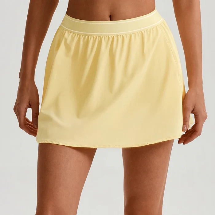 SPARK Women's A-Line Yoga Sport Tennis Skirt with Built-in Shorts LQ2230