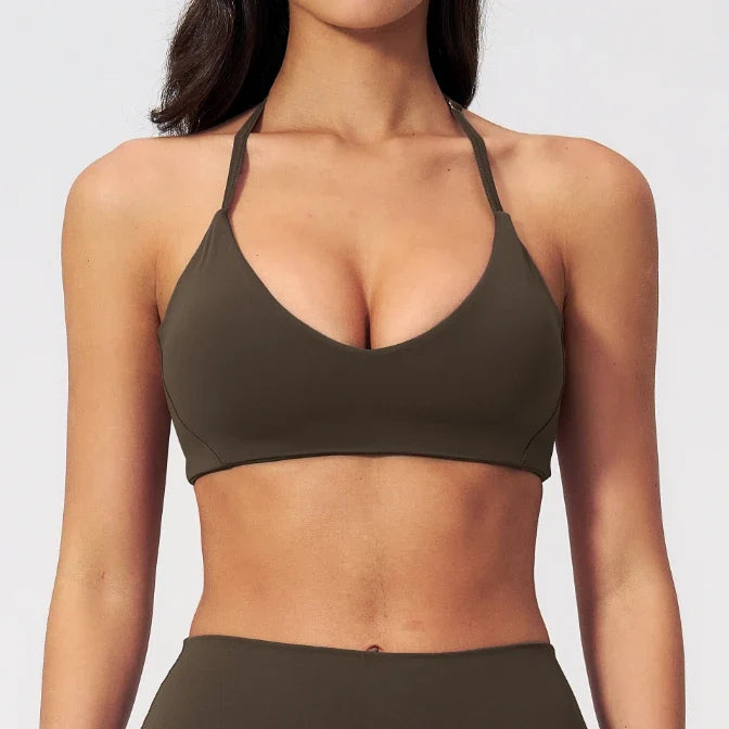 SPARK Women's Adjustable Halter Neck Yoga Bra ZC5529
