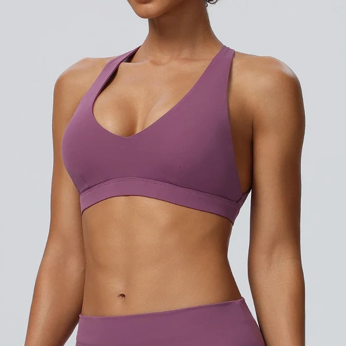 SPARK Women's Breathable Halter Neck Quick Dry Yoga Bra YEL62724