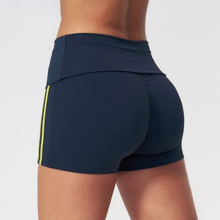 SPARK Women's Contrast Color Foldable Shorts For Women ZC3588