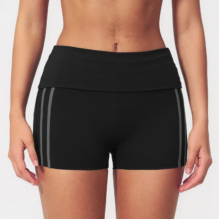 SPARK Women's Contrast Color Foldable Shorts For Women ZC3588