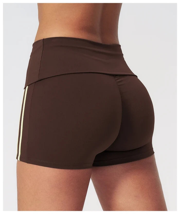 SPARK Women's Contrast Color Foldable Shorts For Women ZC3588