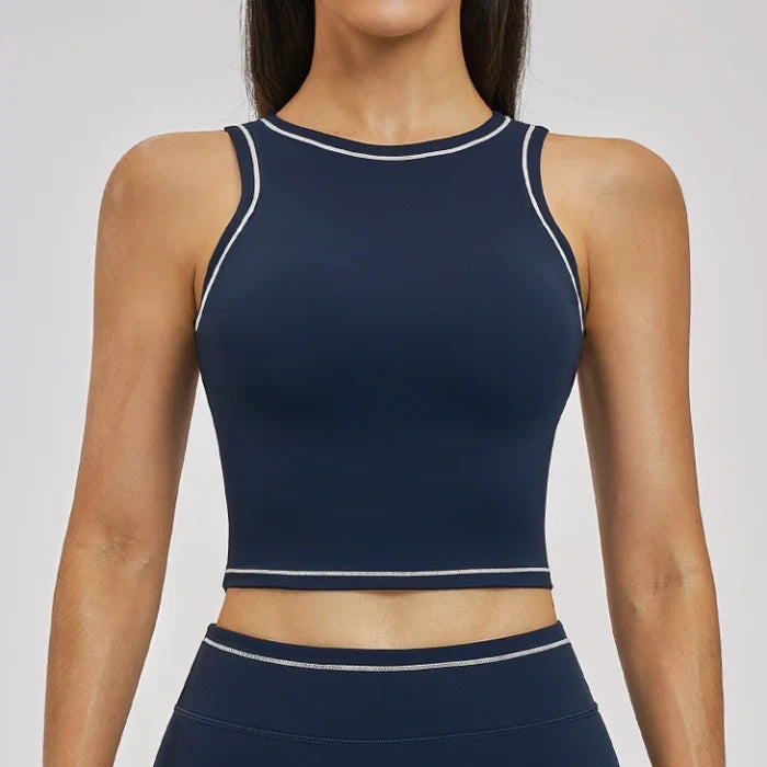 SPARK Women's Contrast Color Shockproof Yoga Vest ZC3562