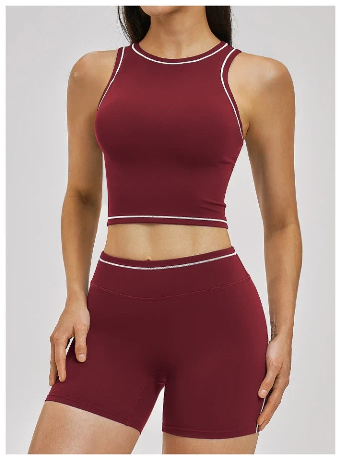 SPARK Women's Contrast Color Shockproof Yoga Vest ZC3562
