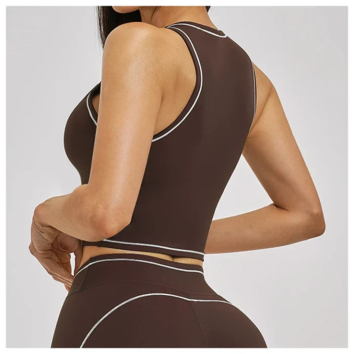 SPARK Women's Contrast Color Shockproof Yoga Vest ZC3562