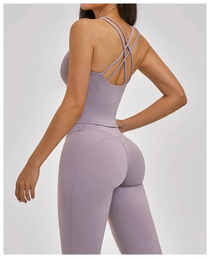 SPARK Women's Criss-Cross Back Yoga Sports Tank Top ZC2546