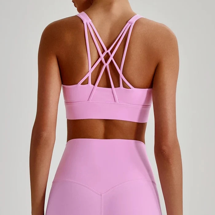 SPARK Women’s Crisscross Back Breathable Yoga Bra LQ4135