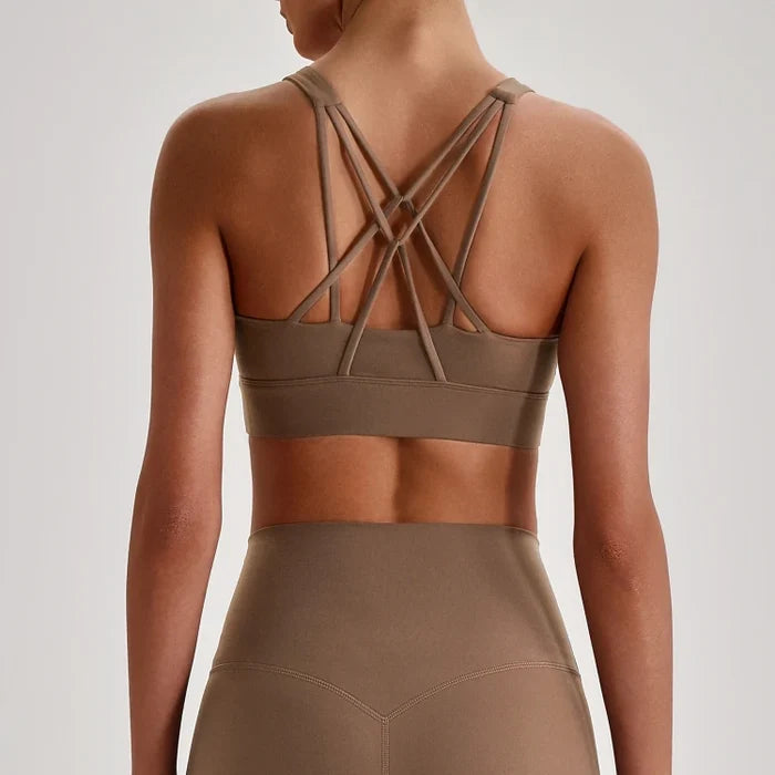 SPARK Women’s Crisscross Back Breathable Yoga Bra LQ4135