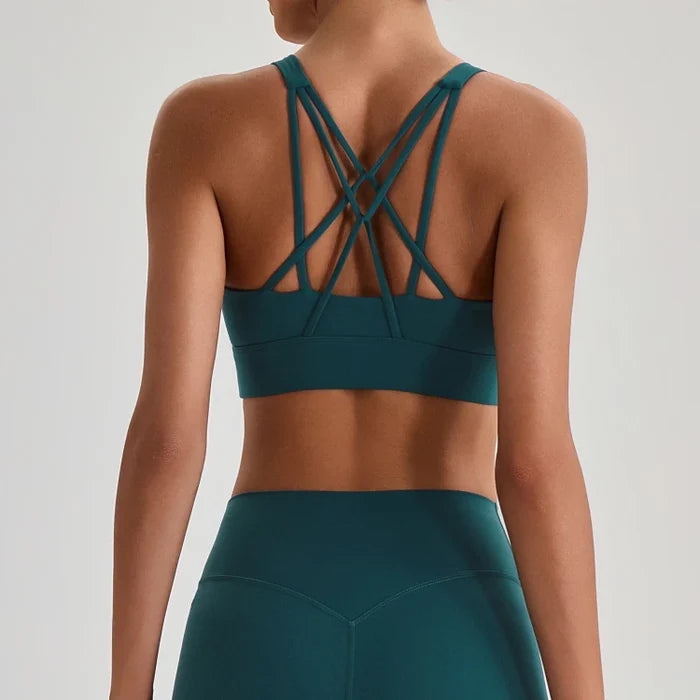 SPARK Women’s Crisscross Back Breathable Yoga Bra LQ4135