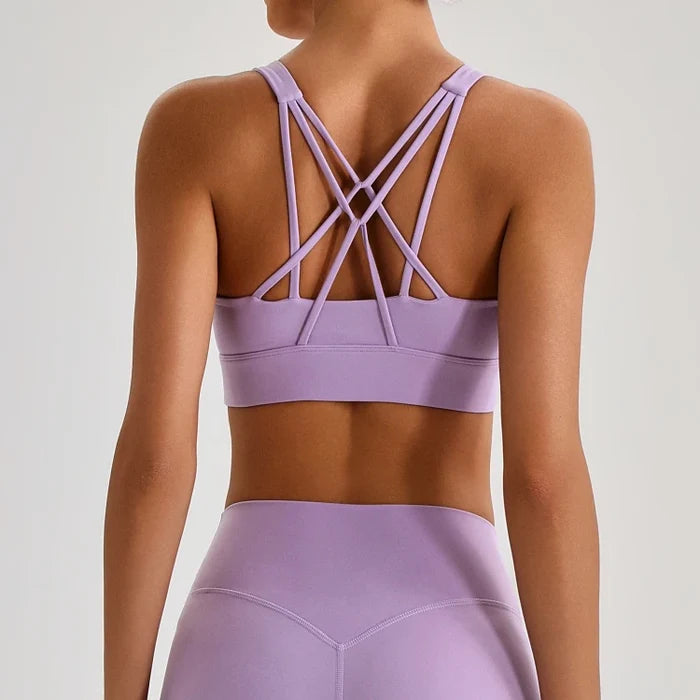 SPARK Women’s Crisscross Back Breathable Yoga Bra LQ4135