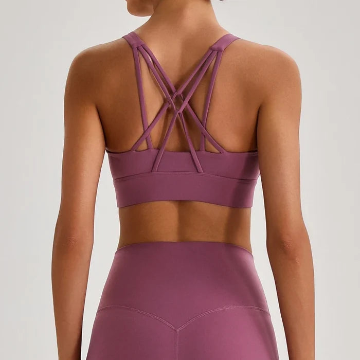 SPARK Women’s Crisscross Back Breathable Yoga Bra LQ4135